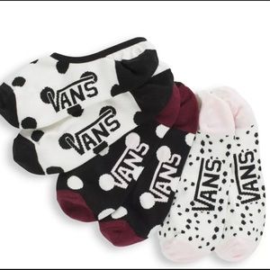 NWOT Vans Polka Dot Canoodle Socks 3 pack Shoe Size 1-6